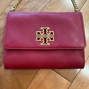 Tory Burch Red Leather Crossbody Bag